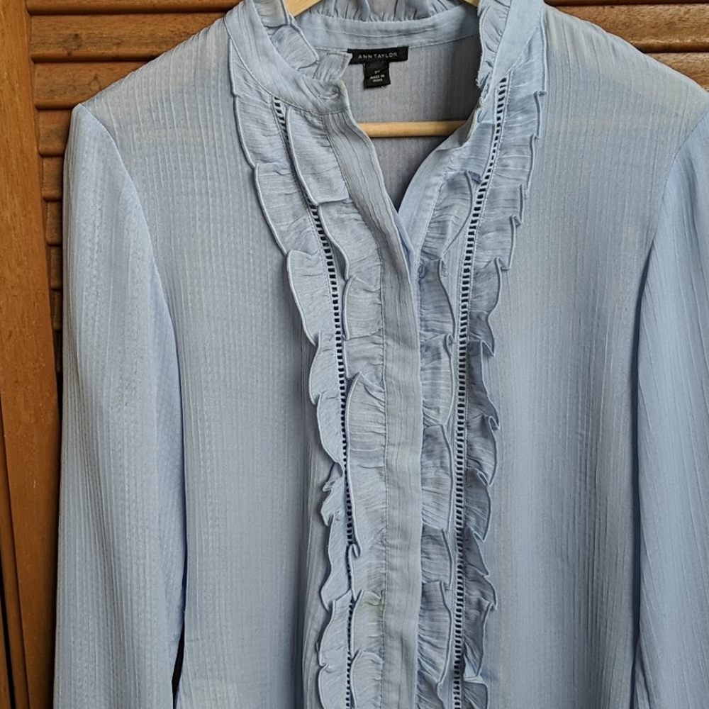Ann Taylor Ruffles Blouse - Picture 3 of 5